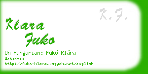 klara fuko business card