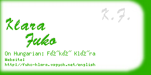 klara fuko business card